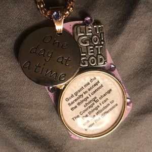 One Day at a time purple necklace